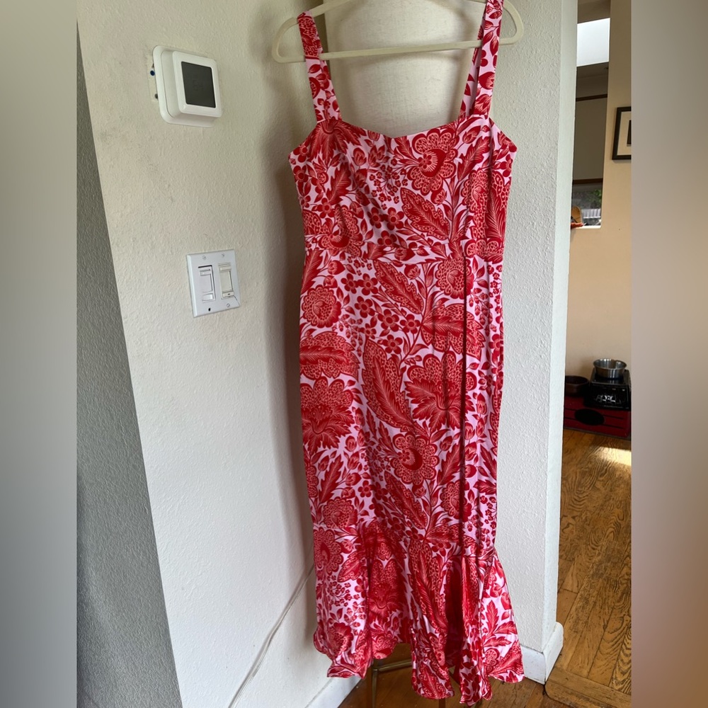 J. Crew Collection Pink and Red Floral Dress! 🌺